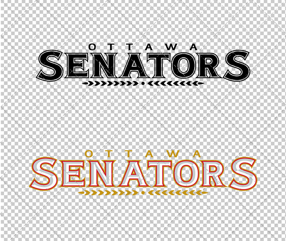 Ottawa Senators Wordmark 2007 002, Svg, Dxf, Eps, Png - SvgShopArt