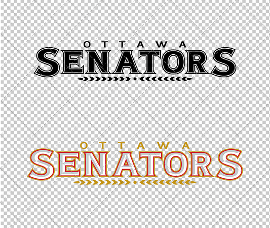 Ottawa Senators Wordmark 2007 002, Svg, Dxf, Eps, Png - SvgShopArt