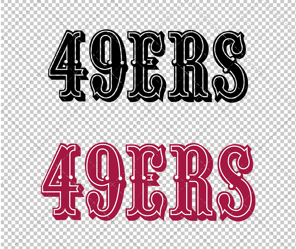 San Francisco 49ers Wordmark 1996, Svg, Dxf, Eps, Png - SvgShopArt