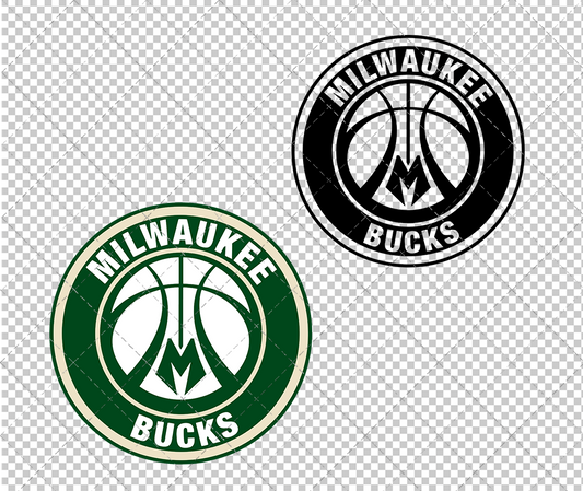 Milwaukee Bucks Circle 2015 003, Svg, Dxf, Eps, Png - SvgShopArt
