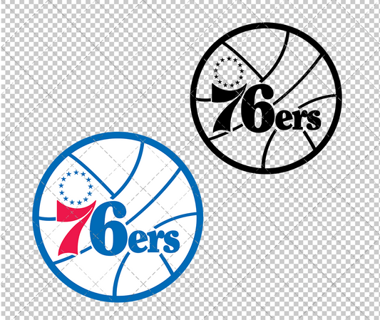 Philadelphia 76ers Alternate 2009, Svg, Dxf, Eps, Png - SvgShopArt