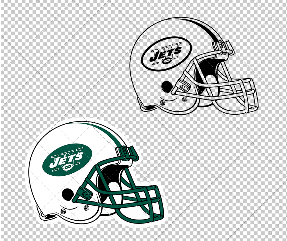 New York Jets Helmet 1998 003, Svg, Dxf, Eps, Png - SvgShopArt