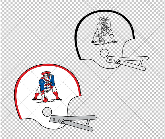 New England Patriots Helmet 1961, Svg, Dxf, Eps, Png - SvgShopArt