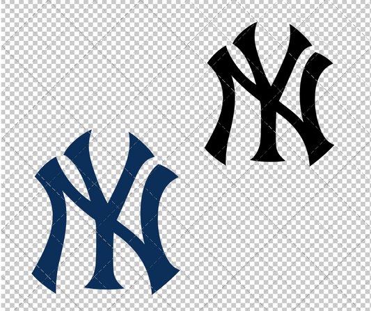 New York Yankees Alternatene 1958, Svg, Dxf, Eps, Png - SvgShopArt