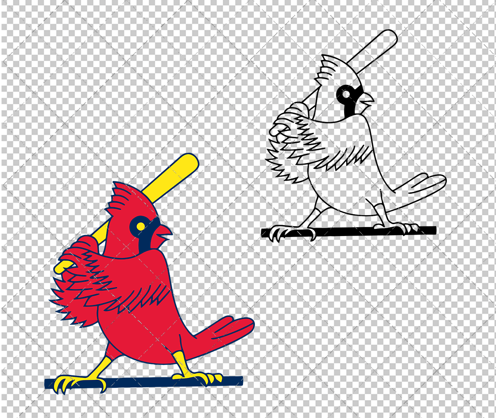 St. Louis Cardinals Alternate 1967, Svg, Dxf, Eps, Png - SvgShopArt