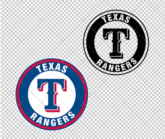 Texas Rangers Circle 2003 002, Svg, Dxf, Eps, Png - SvgShopArt