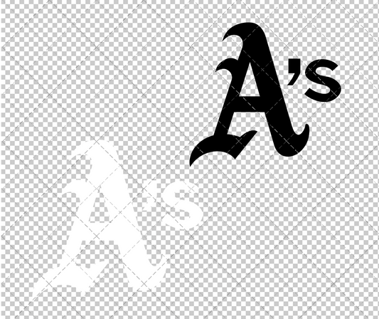 Oakland Athletics Cap 1973, Svg, Dxf, Eps, Png - SvgShopArt