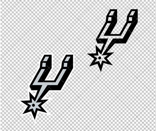 San Antonio Spurs Alternate 2002, Svg, Dxf, Eps, Png - SvgShopArt