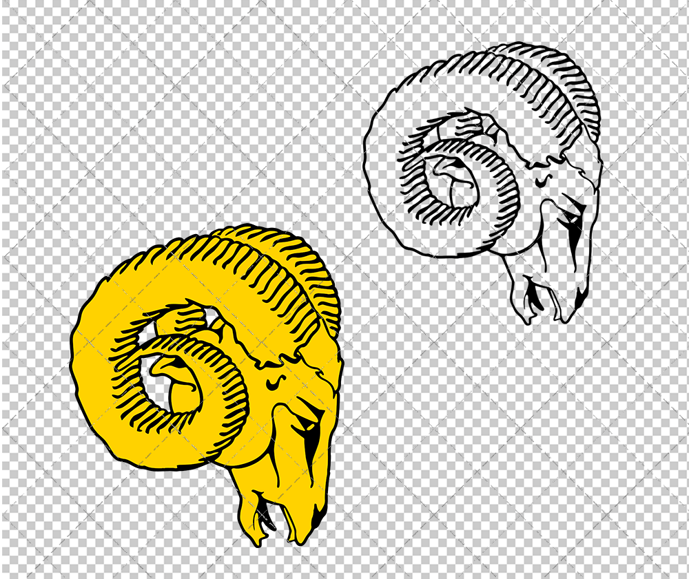 Los Angeles Rams Alternate 1983, Svg, Dxf, Eps, Png - SvgShopArt