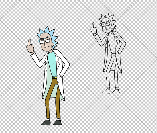 Rick - Rick and Morty 002, Svg, Dxf, Eps, Png - SvgShopArt