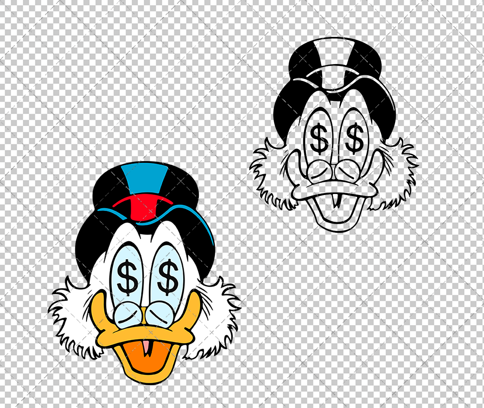 Scrooge McDuck - Ducktales, Svg, Dxf, Eps, Png - SvgShopArt