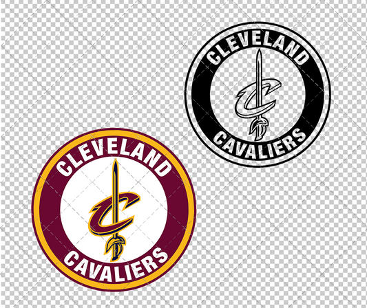 Cleveland Cavaliers Circle 2017 002, Svg, Dxf, Eps, Png - SvgShopArt