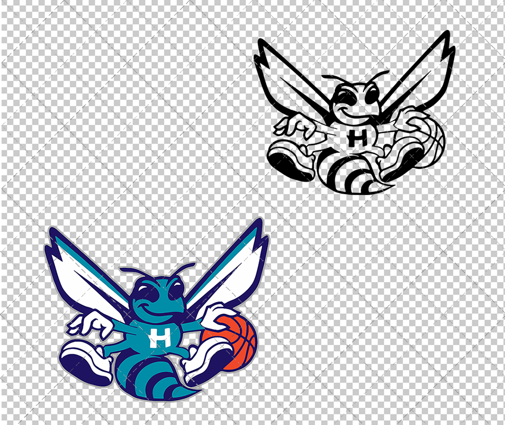 Charlotte Hornets Mascot Hugo 2014 003, Svg, Dxf, Eps, Png - SvgShopArt