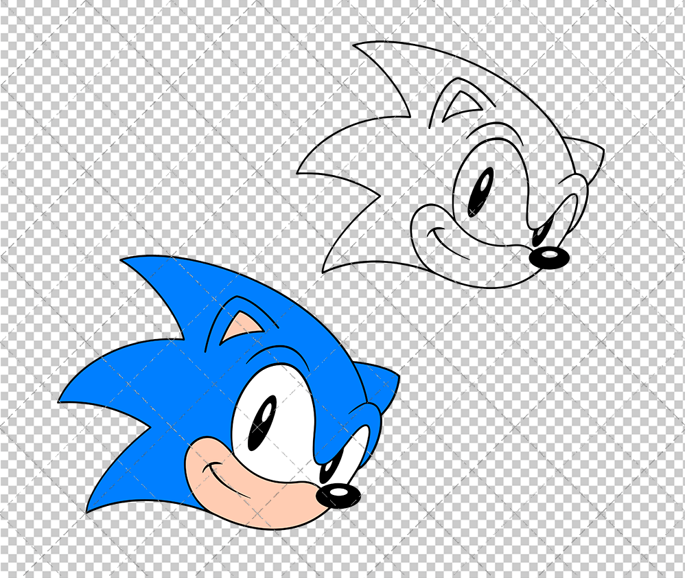 Sonic the Hedgehog 004, Svg, Dxf, Eps, Png - SvgShopArt