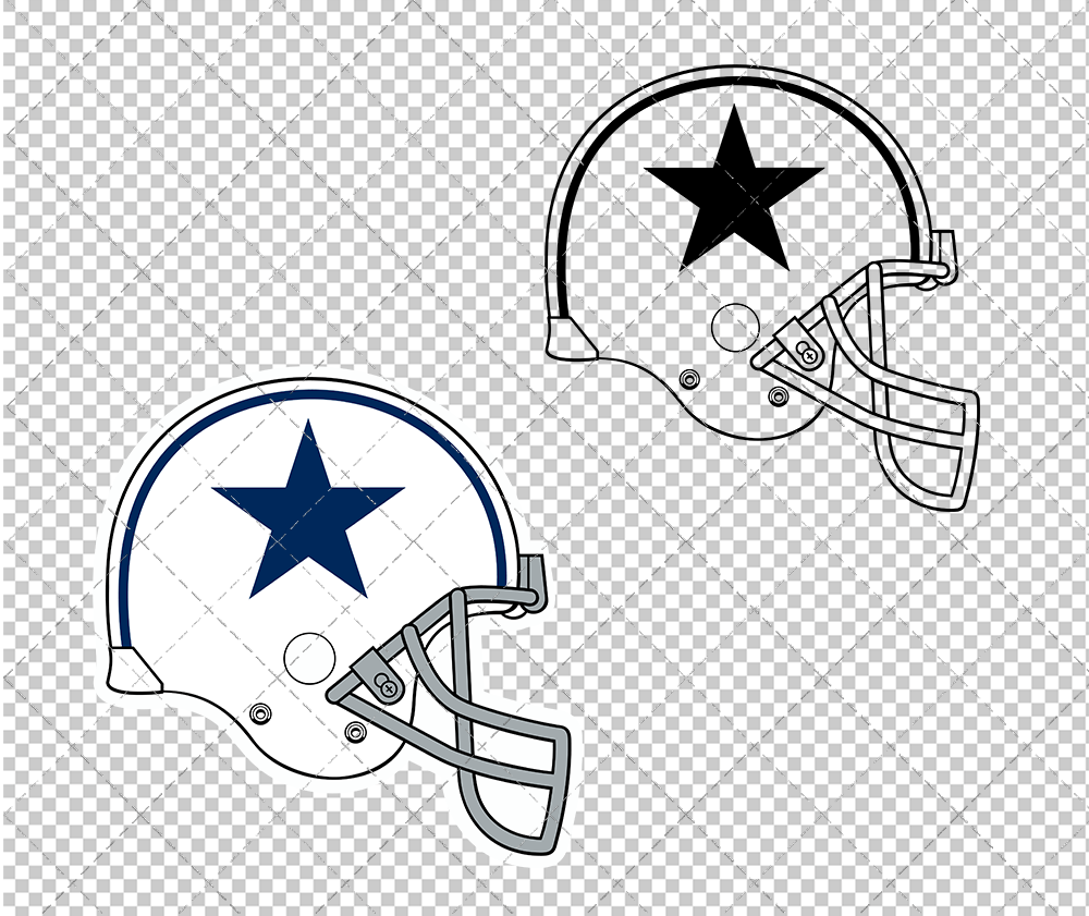 Dallas Cowboys Helmet 1960, Svg, Dxf, Eps, Png - SvgShopArt