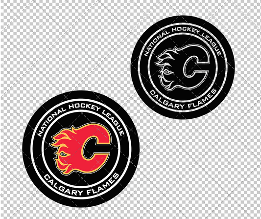 Calgary Flames Circle 1994 002, Svg, Dxf, Eps, Png - SvgShopArt