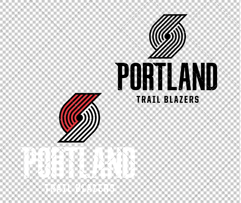 Portland Trail Blazers Secondary 2017, Svg, Dxf, Eps, Png - SvgShopArt