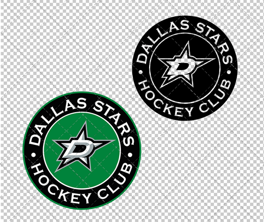 Dallas Stars Circle 2021 003, Svg, Dxf, Eps, Png - SvgShopArt