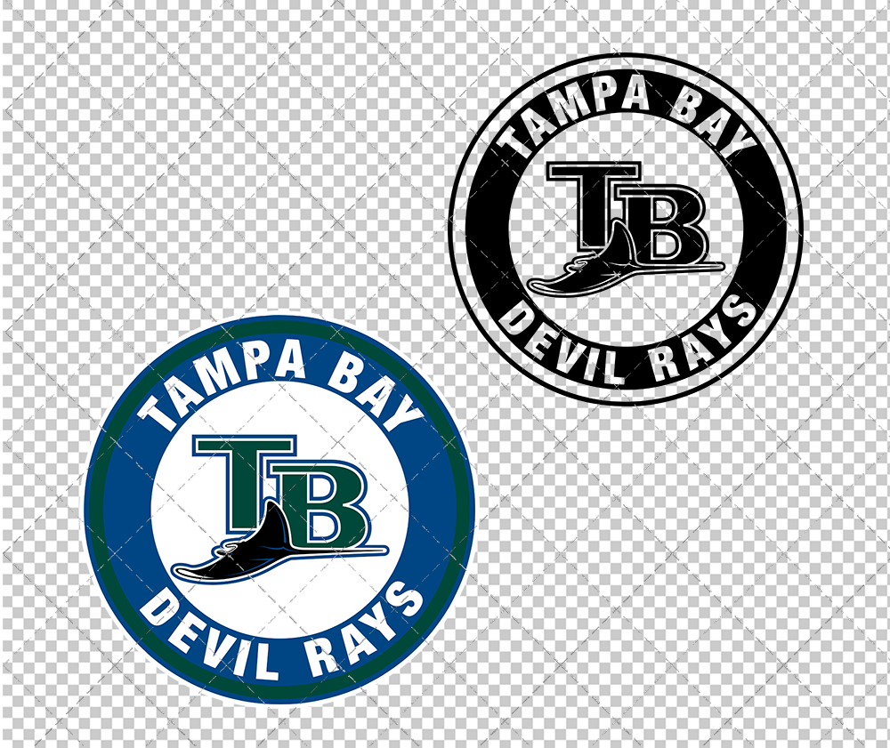 Tampa Bay Rays Circle 2001, Svg, Dxf, Eps, Png - SvgShopArt