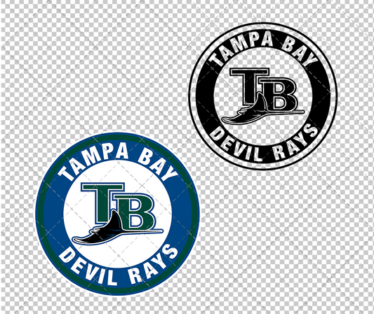 Tampa Bay Rays Circle 2001, Svg, Dxf, Eps, Png - SvgShopArt