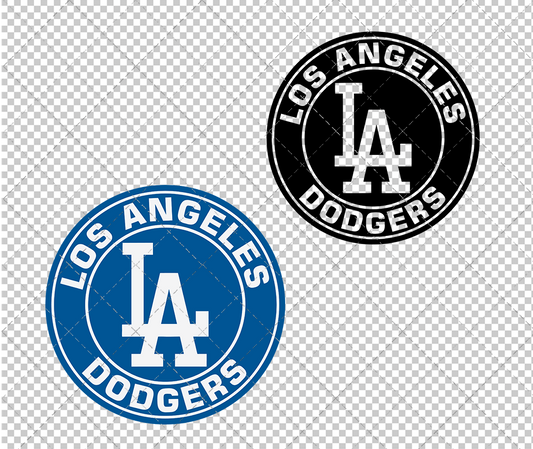 Los Angeles Dodgers Circle 2012, Svg, Dxf, Eps, Png - SvgShopArt