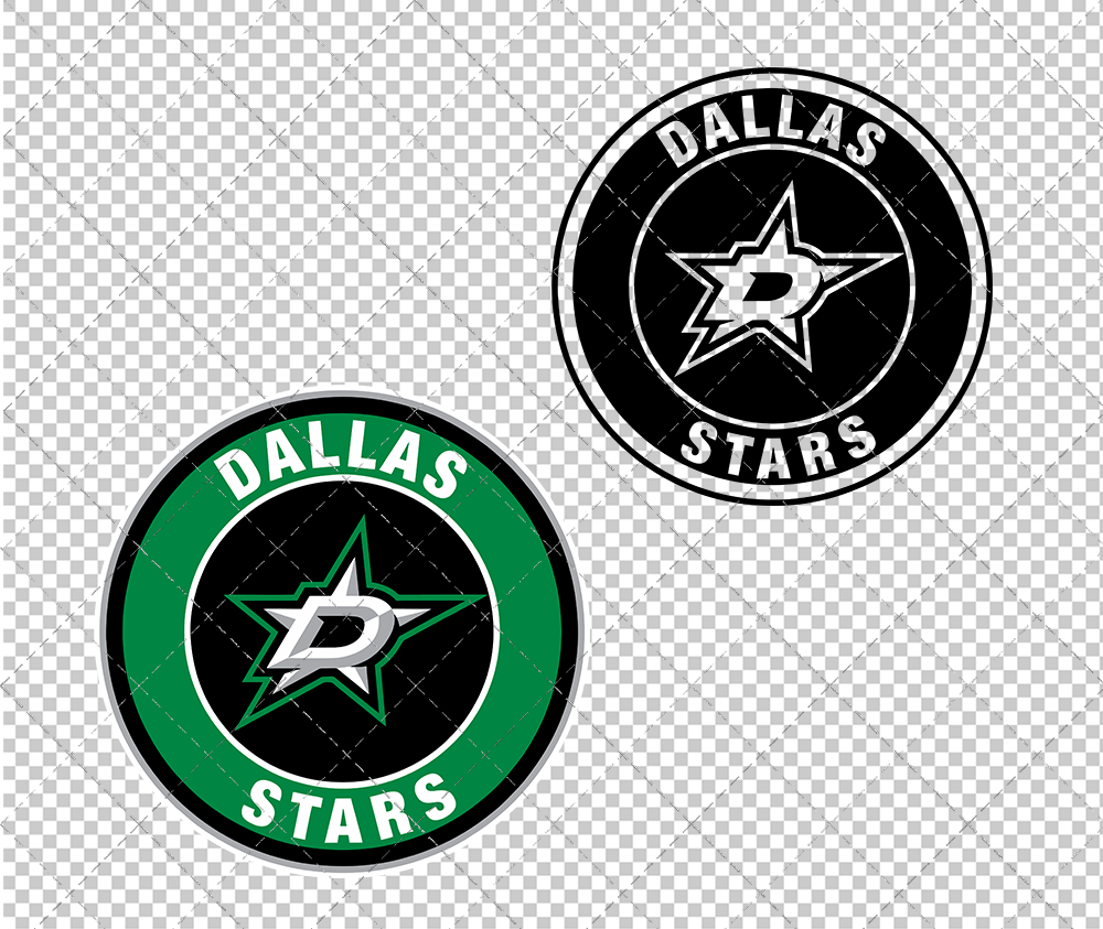 Dallas Stars Circle 2021, Svg, Dxf, Eps, Png - SvgShopArt