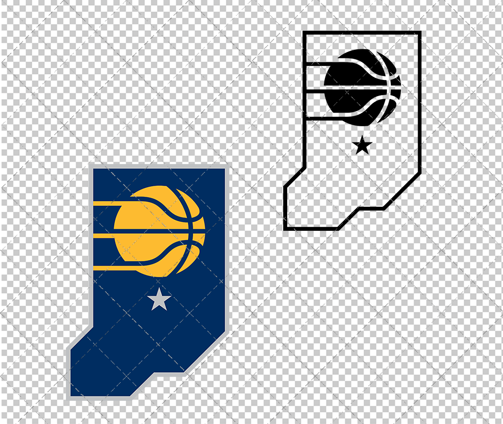 Indiana Pacers Alternate 2017, Svg, Dxf, Eps, Png - SvgShopArt