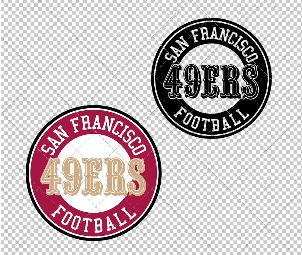 San Francisco 49Ers Circle 1996 004, Svg, Dxf, Eps, Png - SvgShopArt