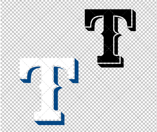 Texas Rangers Cap 1994, Svg, Dxf, Eps, Png - SvgShopArt