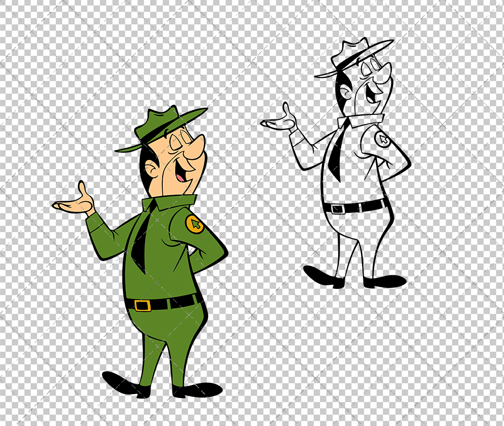 Ranger Smith - Yogi Bear, Svg, Dxf, Eps, Png - SvgShopArt