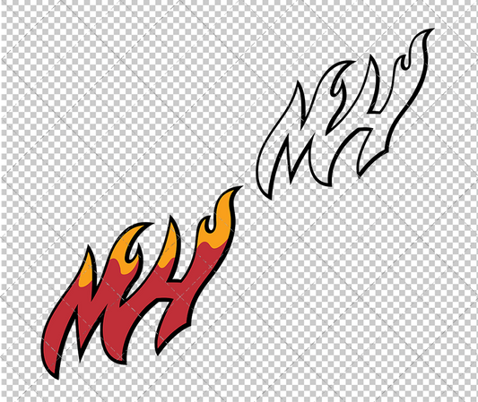 Miami Heat Alternate 1999 002, Svg, Dxf, Eps, Png - SvgShopArt