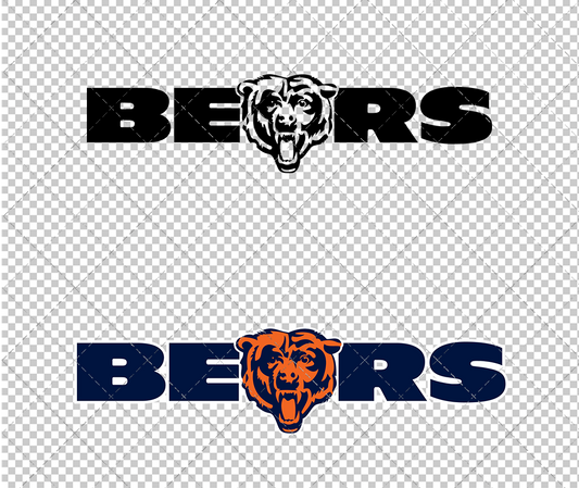 Chicago Bears Wordmark 2000, Svg, Dxf, Eps, Png - SvgShopArt