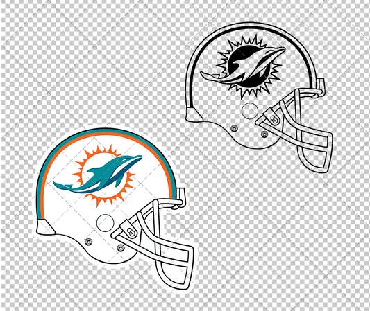 Miami Dolphins Helmet 2018, Svg, Dxf, Eps, Png - SvgShopArt