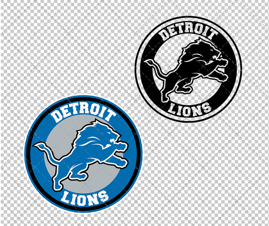 Detroit Lions Circle 2009 002, Svg, Dxf, Eps, Png - SvgShopArt