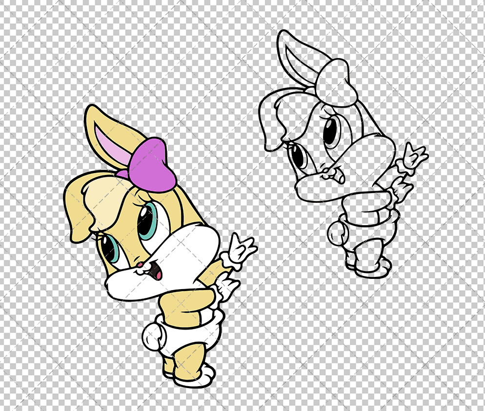 Lola Bunny - Baby Looney Tunes, Svg, Dxf, Eps, Png - SvgShopArt
