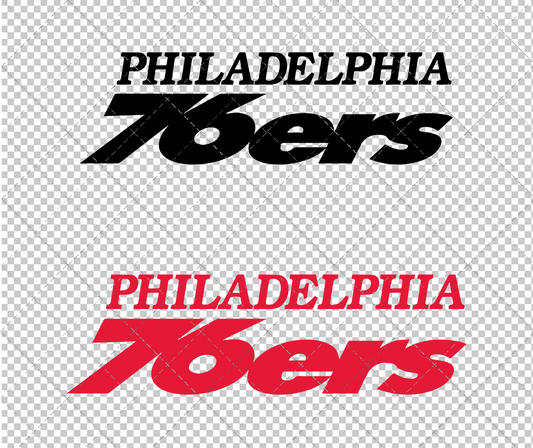 Philadelphia 76ers Wordmark 1963 002, Svg, Dxf, Eps, Png - SvgShopArt