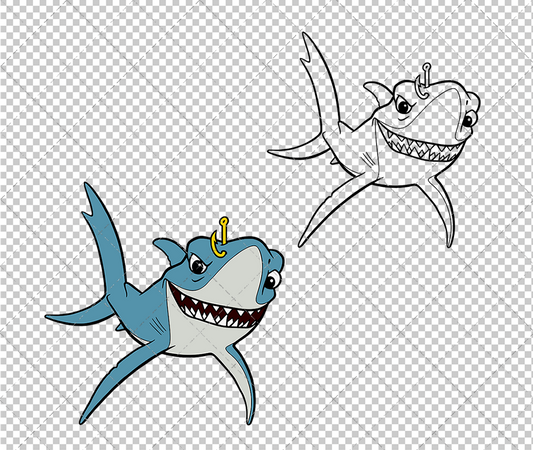 Shark Chum - Finding Nemo, Svg, Dxf, Eps, Png - SvgShopArt