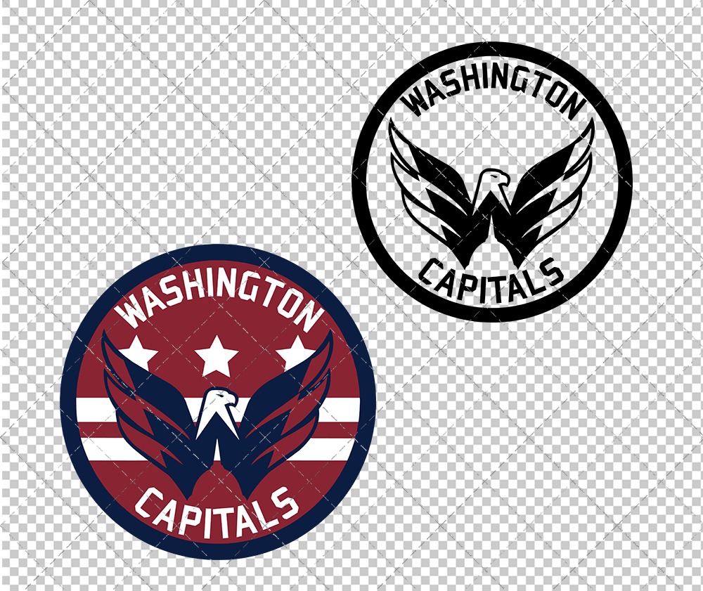 Washington Capitals Circle 2007 006, Svg, Dxf, Eps, Png - SvgShopArt