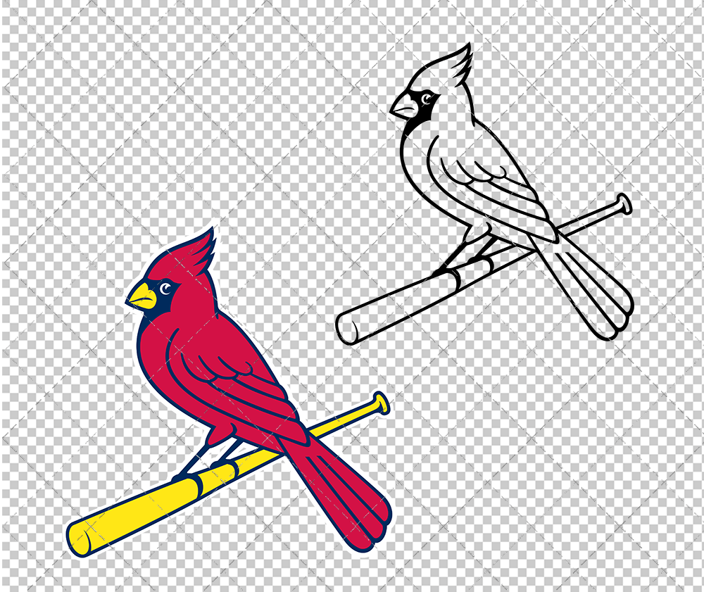 St. Louis Cardinals Alternate 1999, Svg, Dxf, Eps, Png - SvgShopArt