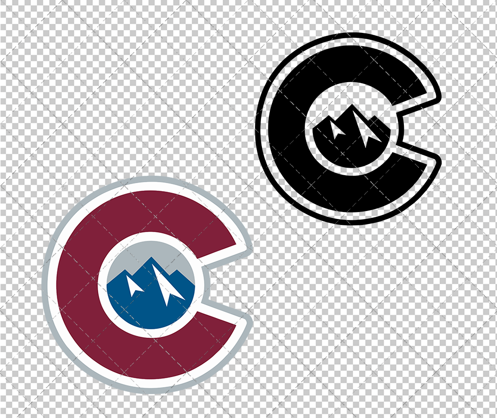 Colorado Avalanche Concept 1999 002, Svg, Dxf, Eps, Png - SvgShopArt