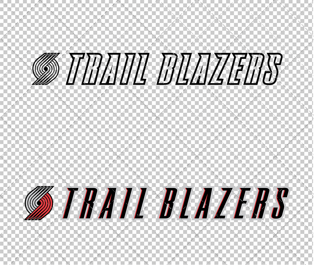 Portland Trail Blazers Alternate 2002 003, Svg, Dxf, Eps, Png - SvgShopArt