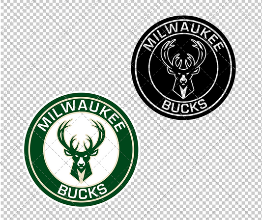 Milwaukee Bucks Circle 2015 002, Svg, Dxf, Eps, Png - SvgShopArt
