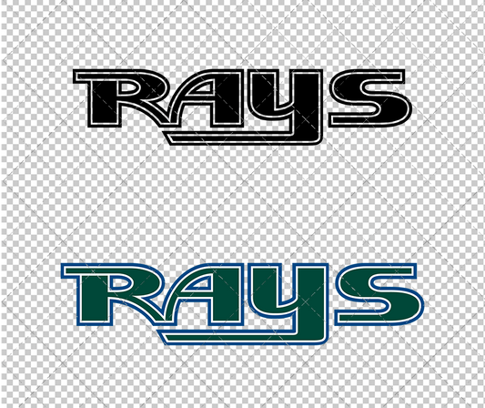 Tampa Bay Rays Wordmark 2001, Svg, Dxf, Eps, Png - SvgShopArt