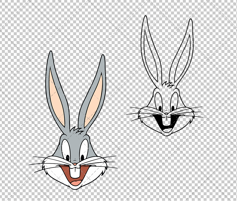 Bugs Bunny - Looney Tunes 003, Svg, Dxf, Eps, Png - SvgShopArt