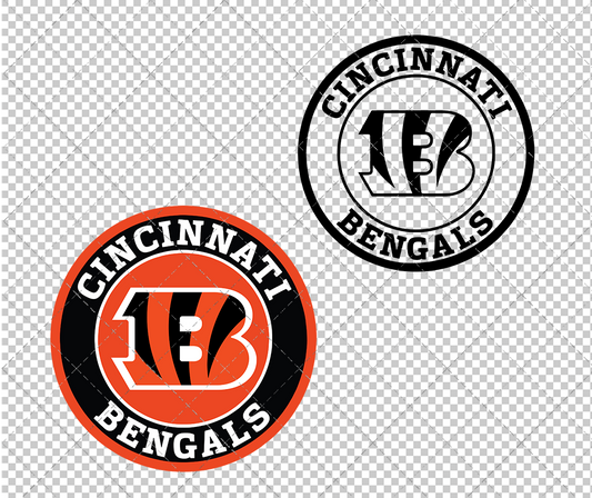 Cincinnati Bengals Circle 2004, Svg, Dxf, Eps, Png - SvgShopArt