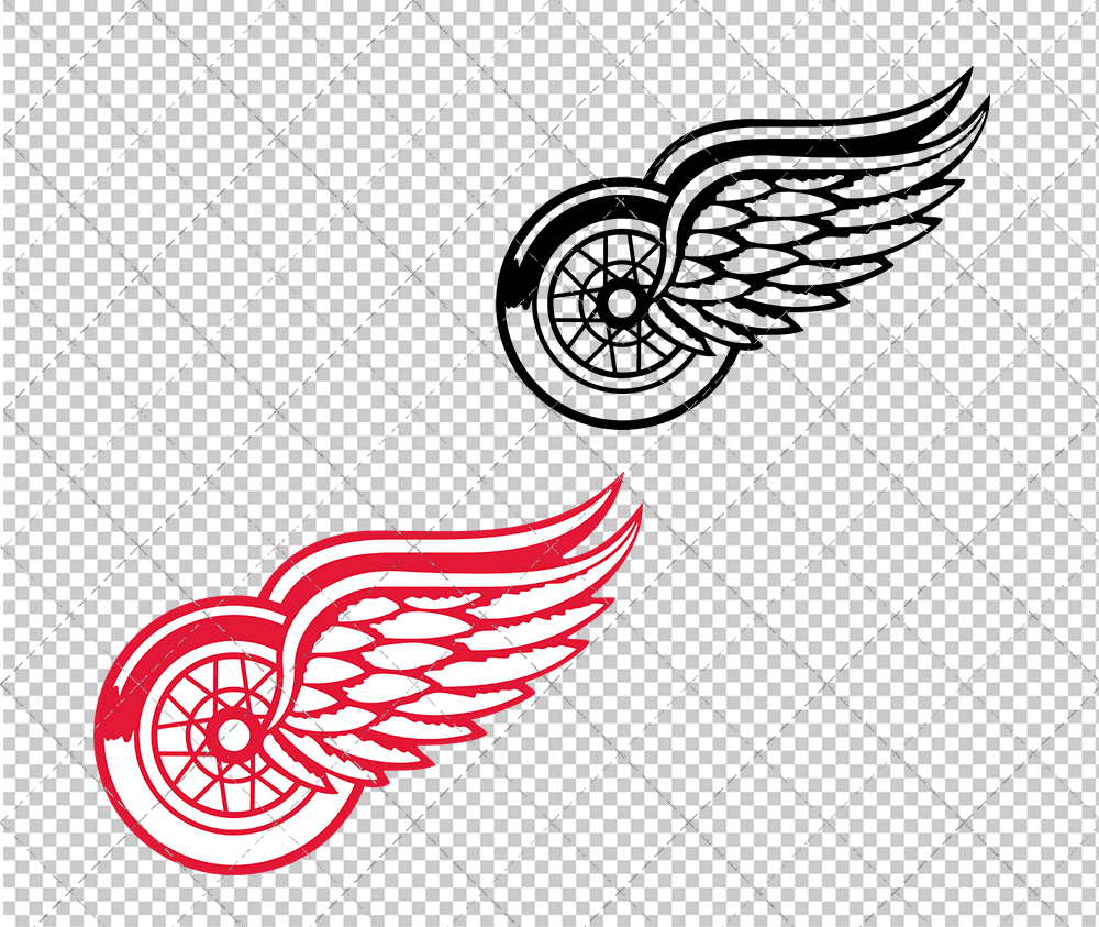 Detroit Red Wings Alternate 1948, Svg, Dxf, Eps, Png - SvgShopArt