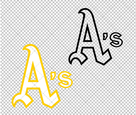 Oakland Athletics Jersey 1972 002, Svg, Dxf, Eps, Png - SvgShopArt