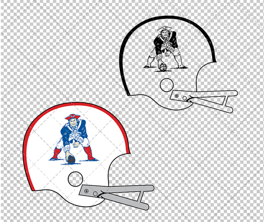 New England Patriots Helmet 1972, Svg, Dxf, Eps, Png - SvgShopArt