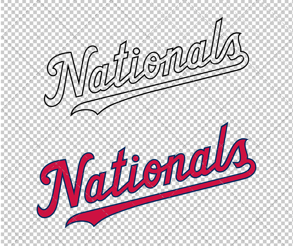 Washington Nationals Wordmark 2011, Svg, Dxf, Eps, Png - SvgShopArt