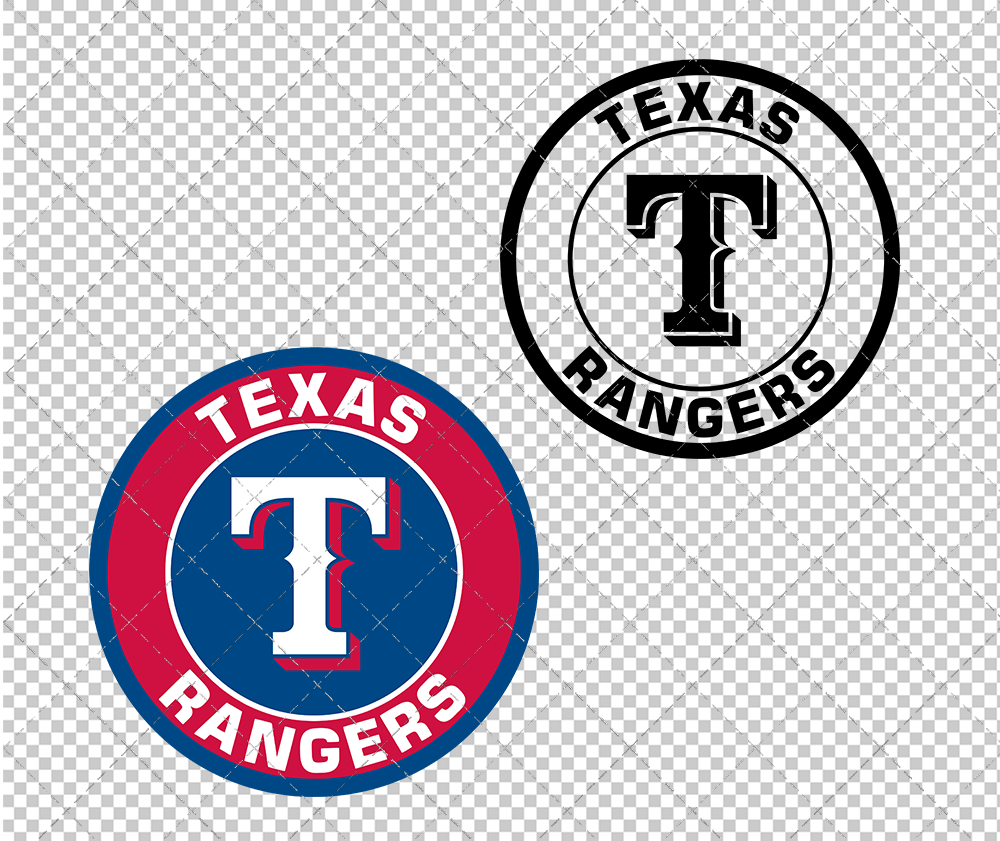 Texas Rangers Circle 2003, Svg, Dxf, Eps, Png - SvgShopArt